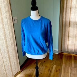 Cute bright blue crew neck sweater
